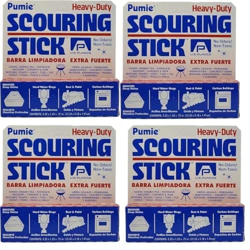 PUMIE Heavy Duty Pumice Scouring Stick with Flexi Scour Pad | Tough Stain Removal for Household & Commercial Use thumbnail 1