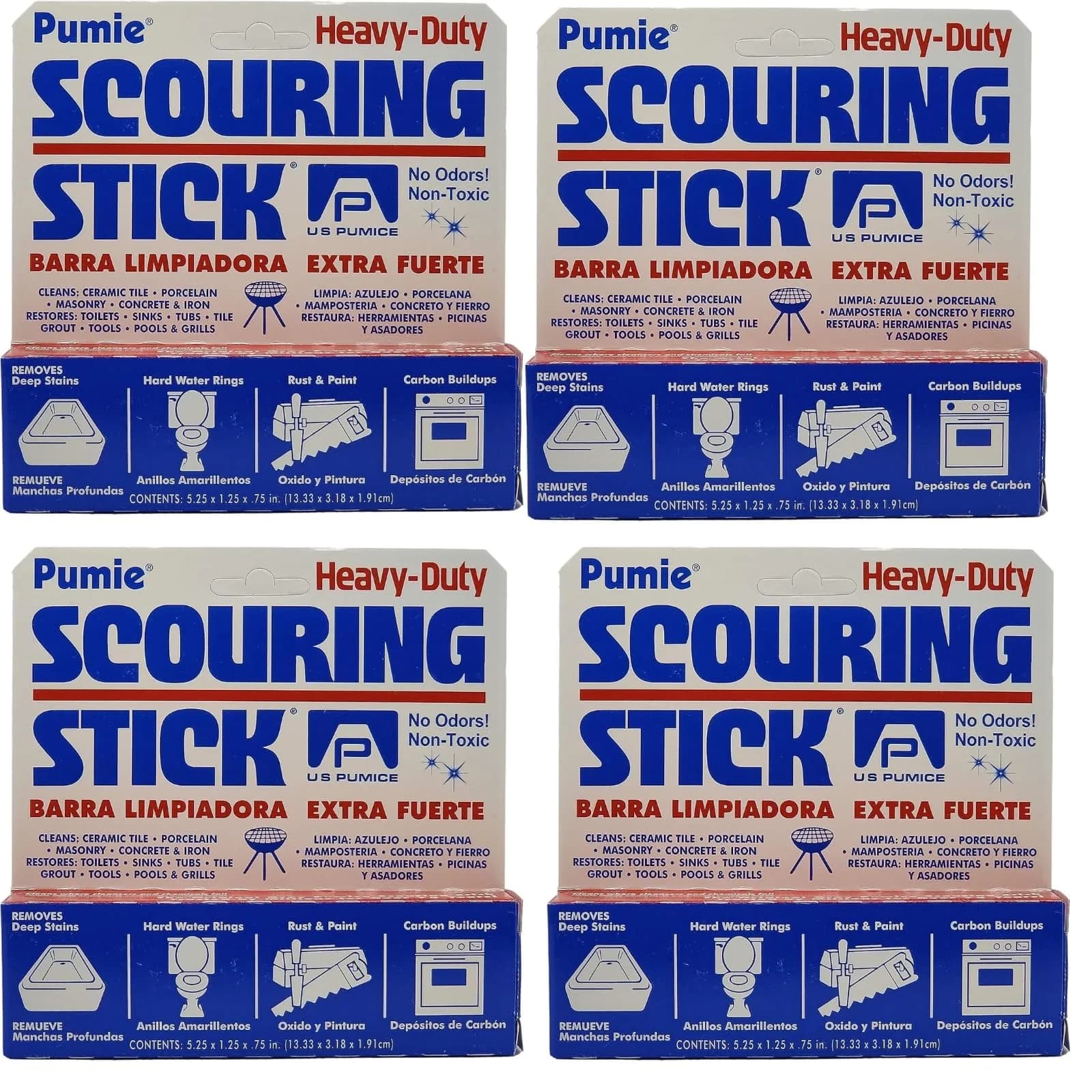PUMIE Heavy Duty Pumice Scouring Stick with Flexi Scour Pad | Tough Stain Removal for Household & Commercial Use — Roller
