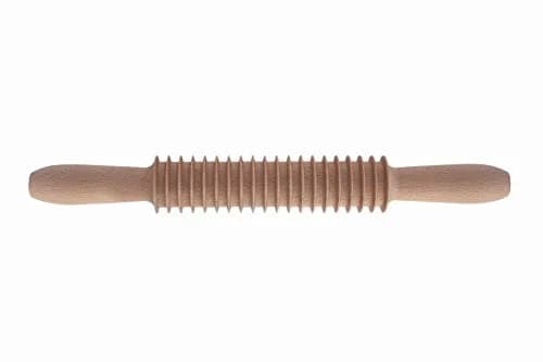 Tredoni Wooden Fettuccine Pasta Cutter Rolling Pin (Fettuccine - 7mm) | Professional Italian Pasta Tool for Home & Kitchen