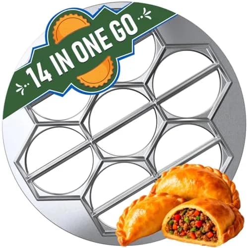MHH Ravioli & Empanada Maker – Heavy-Duty 14-Slot Mold Press for Homemade Dumplings, Pastries, Samosas & More | Global Recipes thumbnail 1
