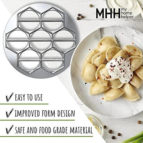 MHH Ravioli & Empanada Maker – Heavy-Duty 14-Slot Mold Press for Homemade Dumplings, Pastries, Samosas & More | Global Recipes thumbnail 8