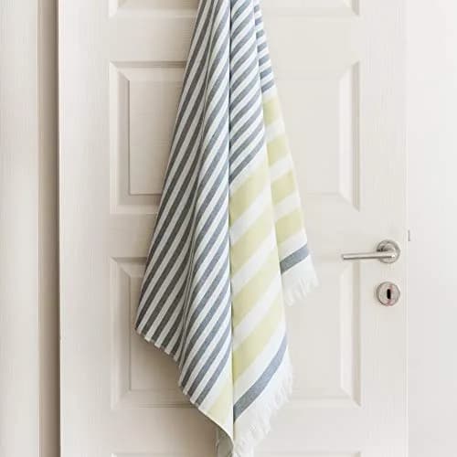Luzia Striped Peshtemal Multi-Use Towel 102cm x 178cm (40 x 70 inches) | Premium Turkish Cotton, Quick Drying thumbnail 1