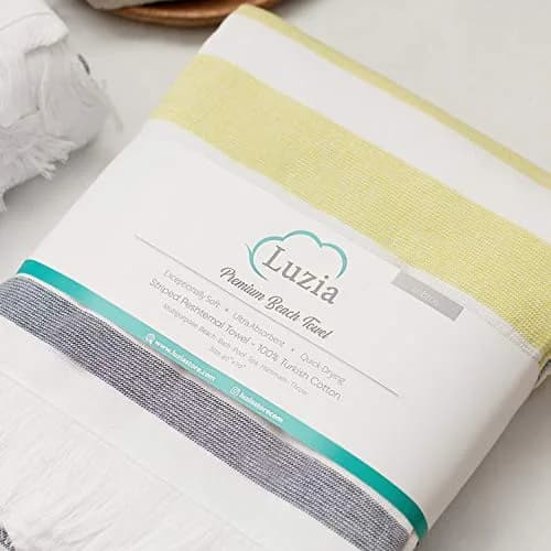Luzia Striped Peshtemal Multi-Use Towel 102cm x 178cm (40 x 70 inches) | Premium Turkish Cotton, Quick Drying thumbnail 2