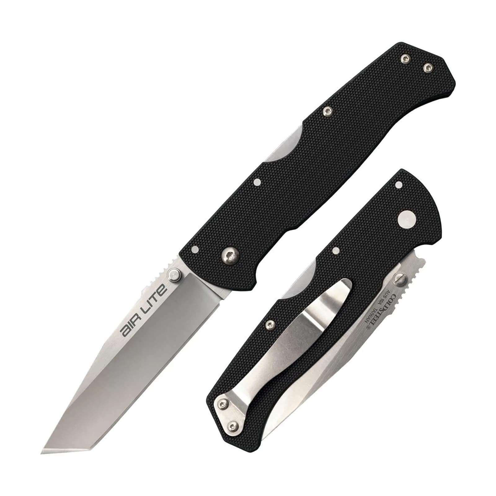 Cold Steel Air Lite 3.5" AUS10A Tanto Point Blade 4.5" G-10 Handle Pocket Folding Knife | Ultra-Light EDC