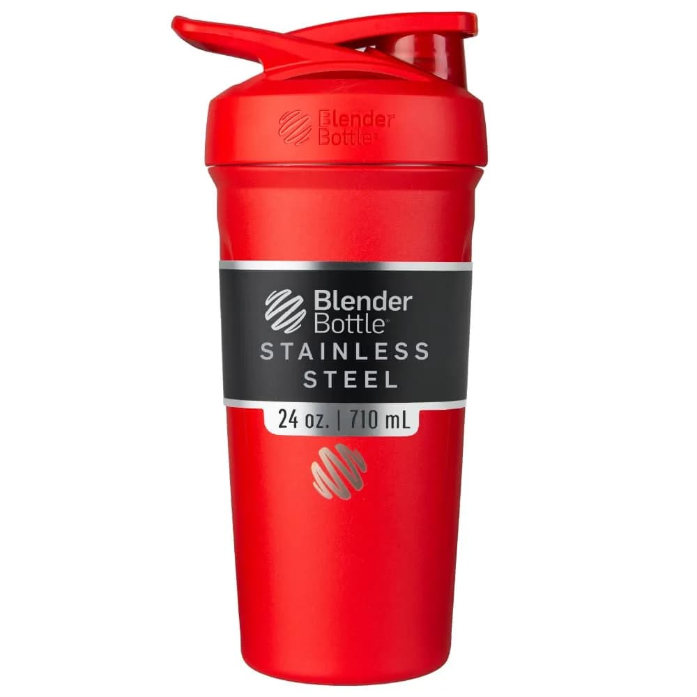 BlenderBottle Strada Insulated Stainless Steel Shaker Cup 710ml (24oz) with Wire Whisk | Keeps Drinks Cold 24 Hours - main product image