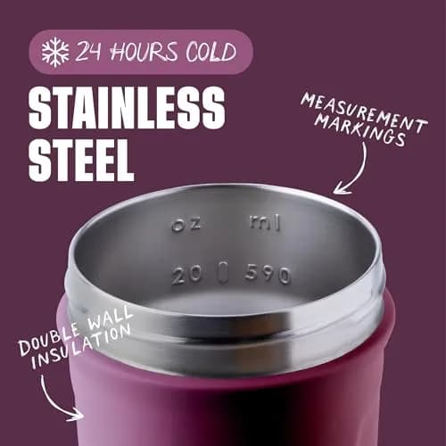 BlenderBottle Strada Stainless Steel Shaker Bottle 710ml (24 oz) | Insulated for 24 Hours thumbnail 3