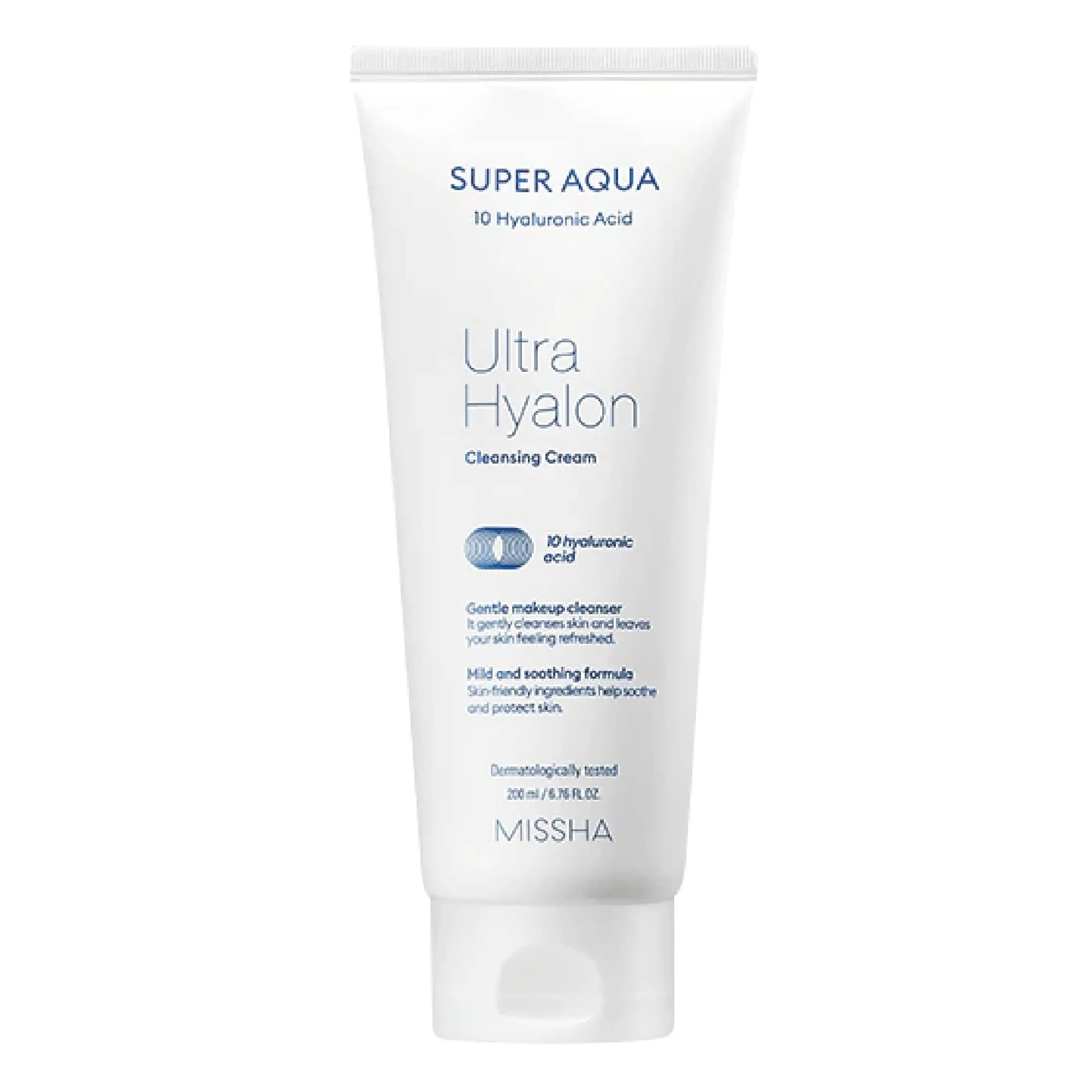 MISSHA Super Aqua Ultra Hyalron Cleansing Cream 200ml | Hydrating Deep Cleanser for Sensitive Skin — Ultra Hyalron Cleansing Cream