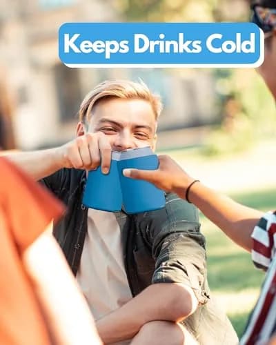 PartyPrints Robins Egg Blue Blank Can Cooler Sleeves (100 Pack, 156ml/5.5oz) | Customizable Foam Drink Holder for Parties thumbnail 5