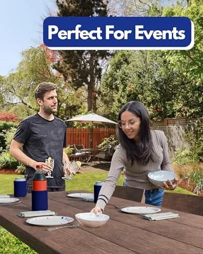 PartyPrints Navy Blue Blank Can Cooler Sleeves 100 Pack | Customizable Foam Drink Holder for 12oz & 16oz Cans thumbnail 7