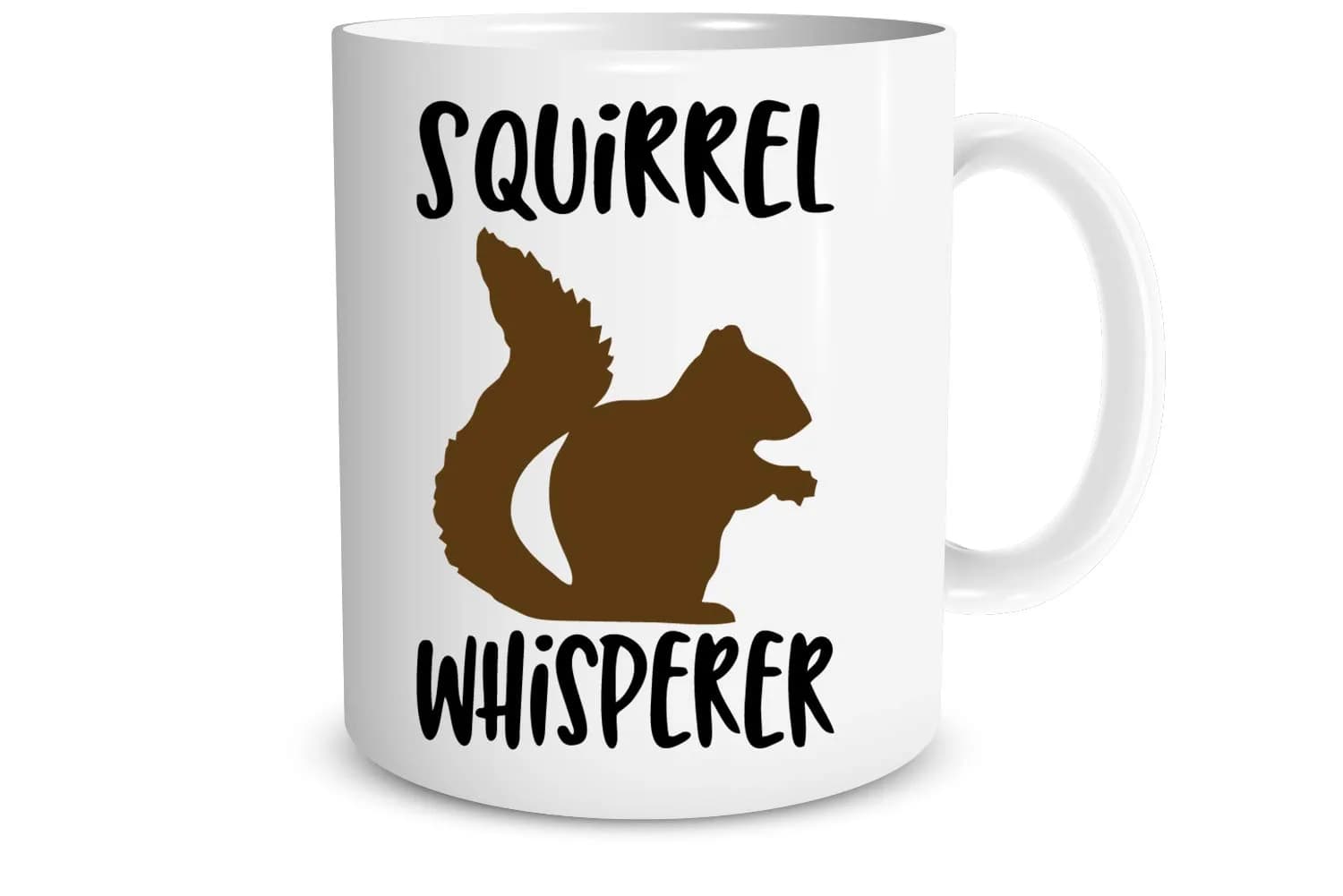 Funnwear Squirrel Whisperer 11oz (325ml) Coffee Mug | Funny Gag Gift for Friends, Husband, Wife, Dad, Papa — White