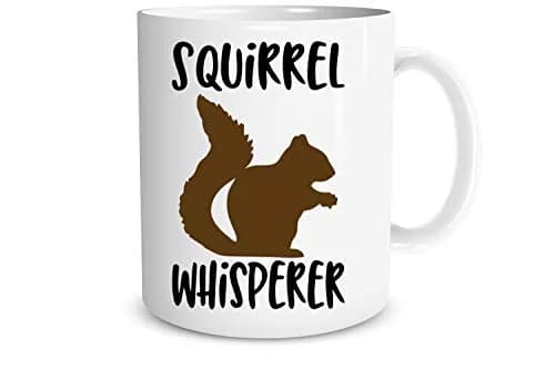Funnwear Squirrel Whisperer 11oz (325ml) Coffee Mug | Funny Gag Gift for Friends, Husband, Wife, Dad, Papa thumbnail 1