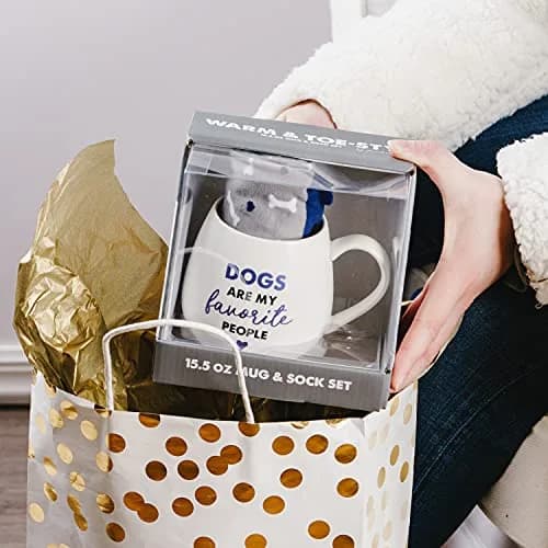 Pavilion Gift Company Dogs Are My Favorite People - Bone Socks & 15.5 Oz Coffee Cup Mug Gift Set thumbnail 8