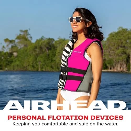 Airhead WICKED Kwik-Dry Neolite Flex Life Jacket for Adults | USCG Approved Level 70 Watersports Vest thumbnail 6