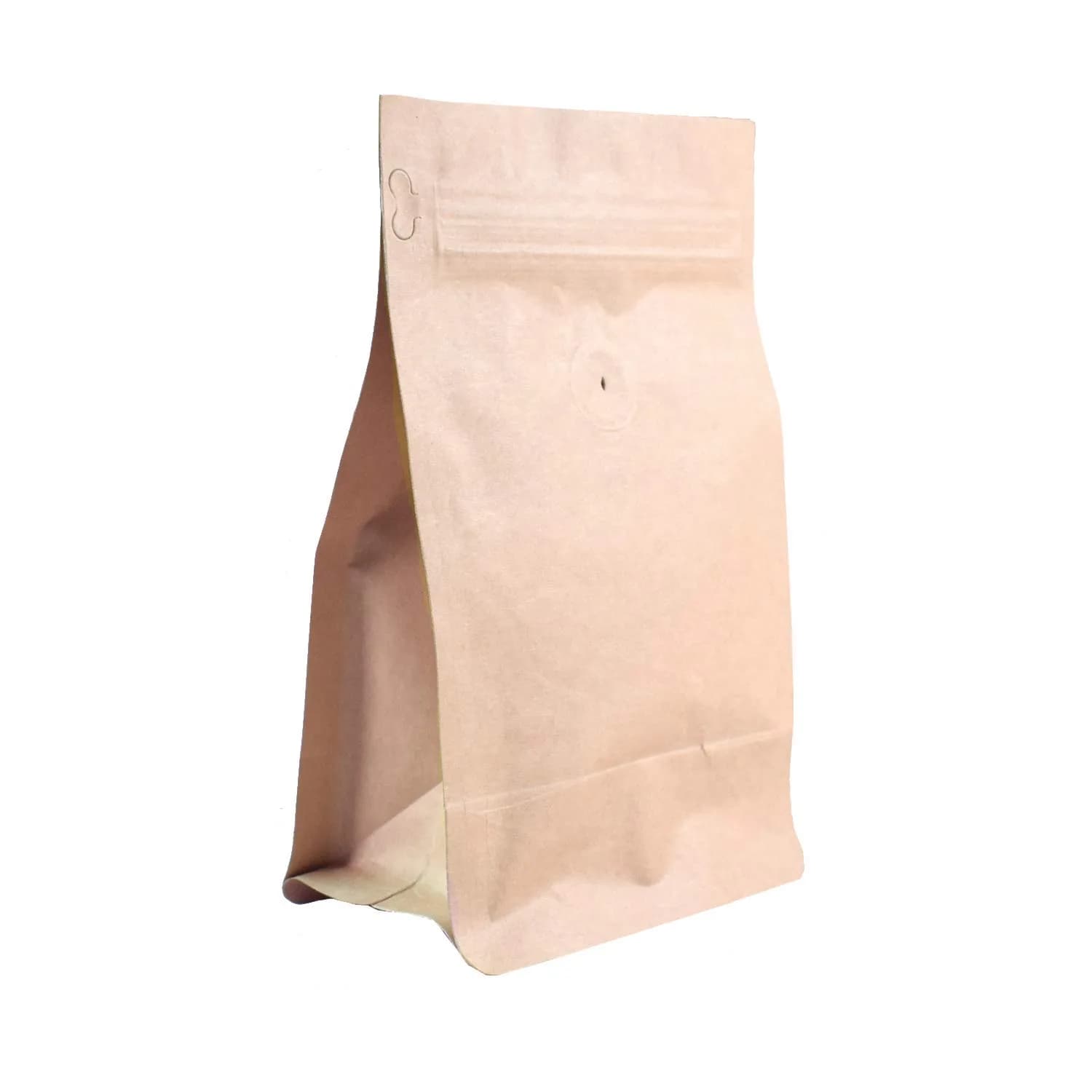 Awe Package Resealable Zipper Box Pouch Coffee Bag with Valve, 340g (12 oz) - 50 Count, Kraft — Kraft
