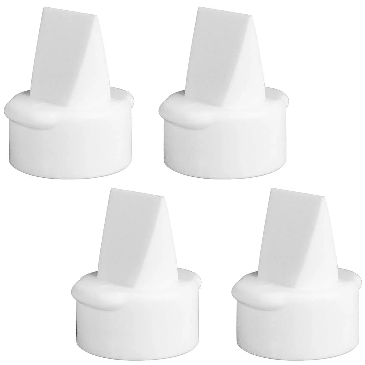 NENESUPPLY Duckbill Valves for Lansinoh Pumps - 4 Count (Pack of 1) | BPA-Free Replacement Parts — White