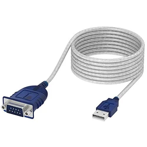 Sabrent USB 2.0 to Serial DB9 RS232 Converter Cable 10ft (3.05m) | Plug & Play OS Compatibility thumbnail 1