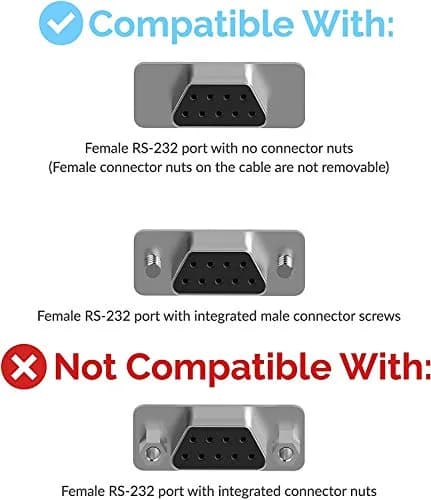 Sabrent USB 2.0 to Serial DB9 RS232 Converter Cable 10ft (3.05m) | Plug & Play OS Compatibility thumbnail 2