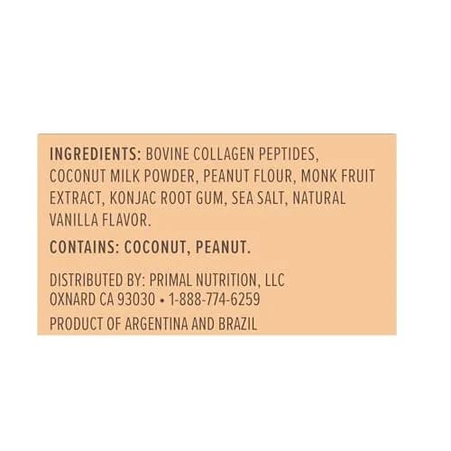 Primal Kitchen Peanut Butter Flavor Collagen Fuel Drink Mix 405g (14.3 Ounces) | Keto Certified Collagen Peptides for Skin, Hair, Nails thumbnail 3