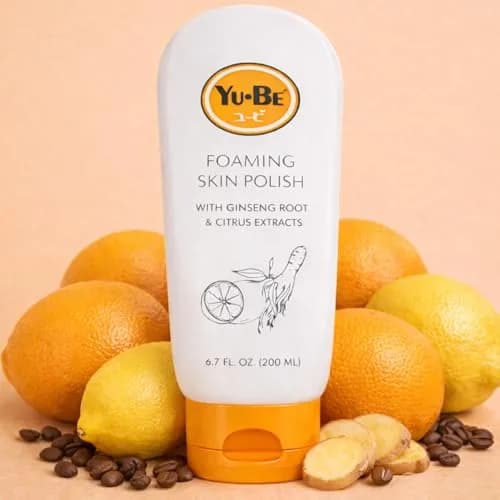 Yu-Be Foaming Skin Polish – Face & Body Exfoliating Scrub 6.7 fl oz | Gentle Fruit AHAs & Walnut Polish thumbnail 2
