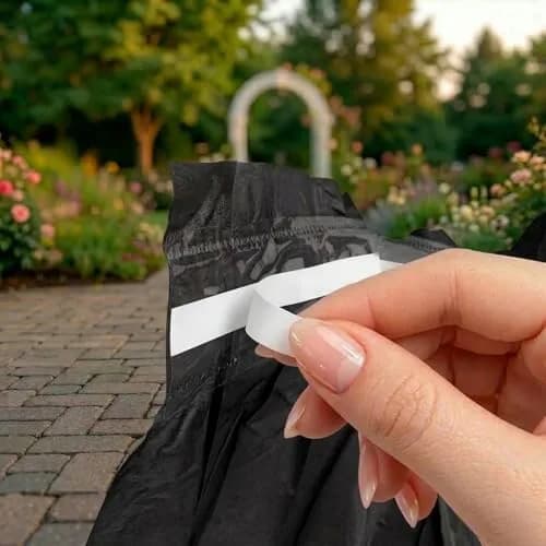 DecorRack Black Plastic Table Skirt 4.26 m (14 ft) | BPA-Free, Reusable, Rectangular for Events thumbnail 5