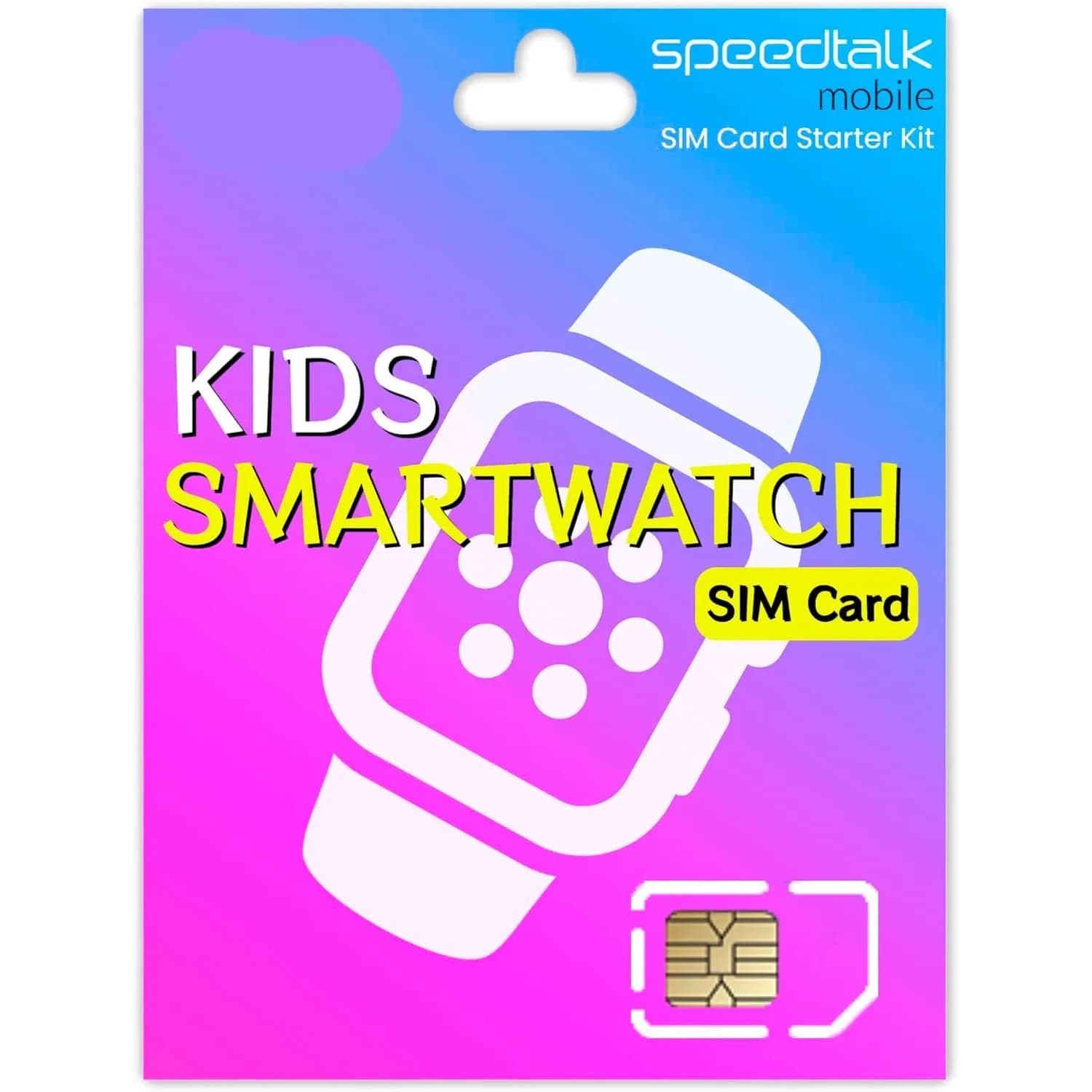 SpeedTalk Mobile Smartwatch SIM Card Kit - Triple Cut Nano/Micro/Standard for 4G Wearables | No Contract, No Credit Check