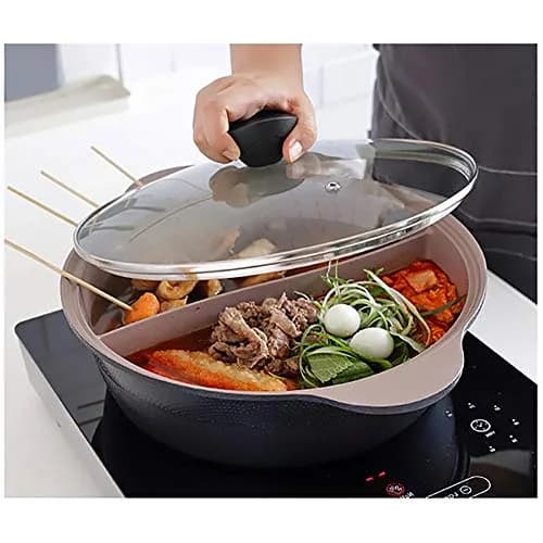LP LIVING PLUS IH Shabu Shabu Stock Pot 2.7L (2.9 Quarts) | Dual Divider Ceramic Cookware thumbnail 7
