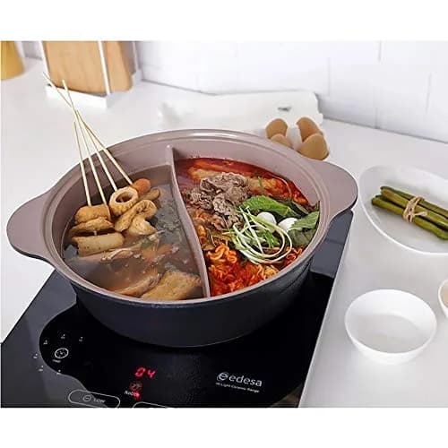 LP LIVING PLUS IH Shabu Shabu Stock Pot 2.7L (2.9 Quarts) | Dual Divider Ceramic Cookware thumbnail 8