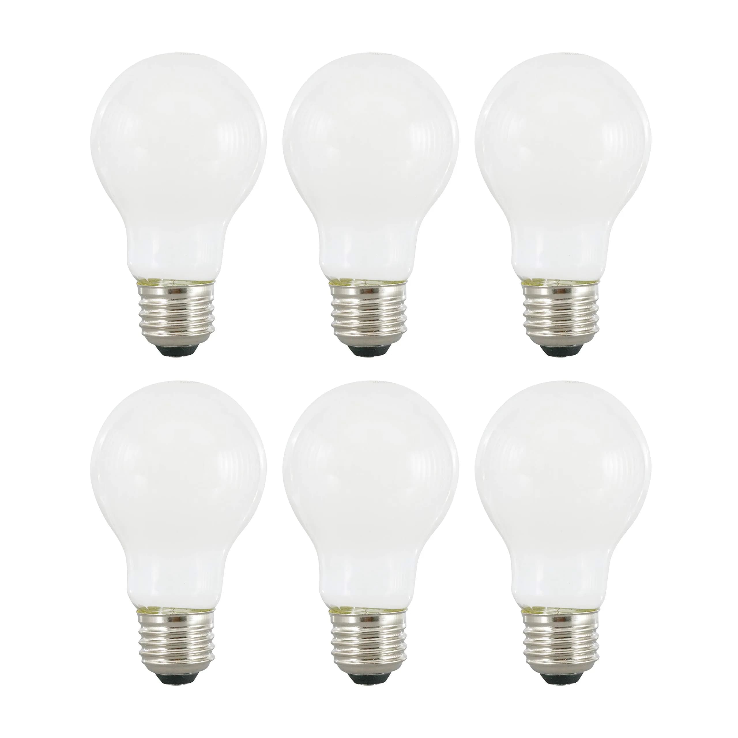 LEDVANCE Sylvania LED TruWave Natural Series A19 Light Bulb 6 Pack | 8W Dimmable Frosted 2700K — 5,000 K