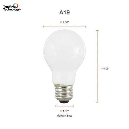 LEDVANCE Sylvania LED TruWave Natural Series A19 Light Bulb 6 Pack | 8W Dimmable Frosted 2700K thumbnail 7