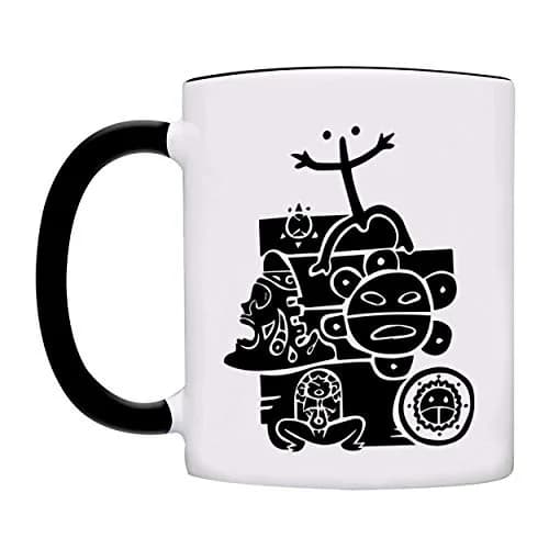 owndis Puerto Rico All Taino Symbols in One Coffee Mug-0155-Black | 11oz Ceramic Drinkware with Puerto Rican Emblems thumbnail 2