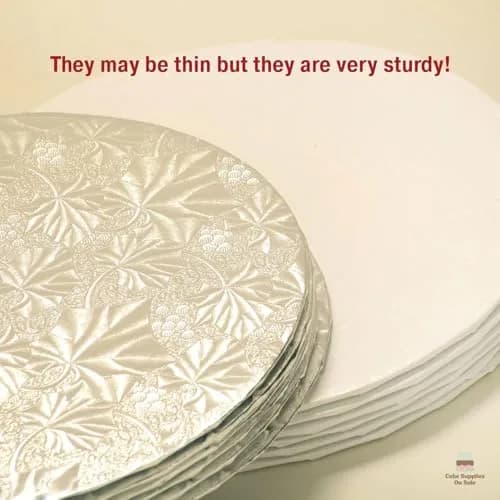 Cake S.O.S 6 inch White Round Cake Board Drums | 1/4 inch Thick, Elegant Display Base thumbnail 4
