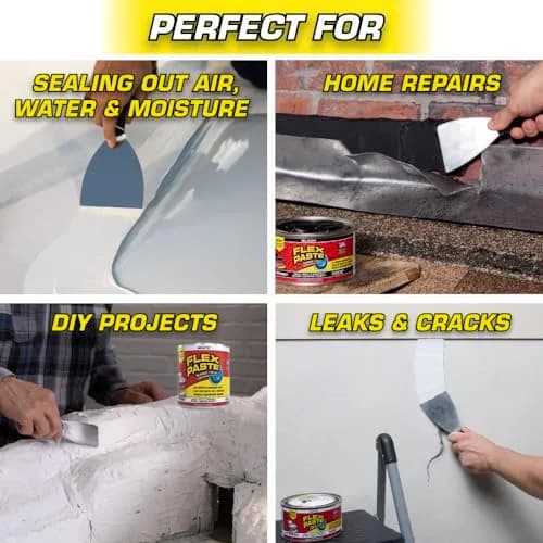 Flex Paste Waterproof Paintable Sealant 255ml (9 oz) | Fills Gaps Cracks Holes - Blocks Water Air - UV Resistant thumbnail 5