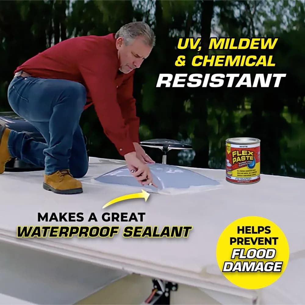 Flex Paste Waterproof Paintable Sealant 255ml (9 oz) | Fills Gaps Cracks Holes - Blocks Water Air - UV Resistant - view 6