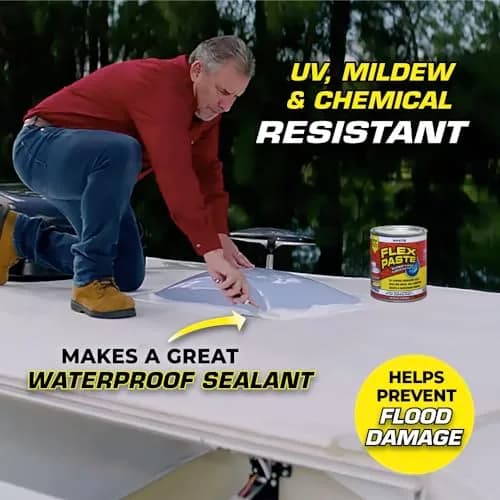 Flex Paste Waterproof Paintable Sealant 255ml (9 oz) | Fills Gaps Cracks Holes - Blocks Water Air - UV Resistant thumbnail 6