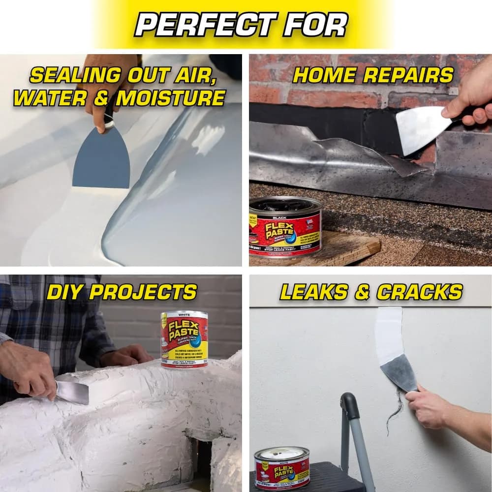 Flex Paste Waterproof Sealant Cartridge 255g (9 oz) | Blocks Water & Air, Paintable Rubberized Barrier - view 5