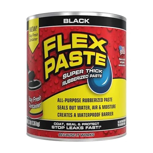 Flex Paste Rubberized Waterproof Sealant Paste Black 48 fl oz (1.42 L) | Seals Gaps Cracks Holes Underwater thumbnail 2