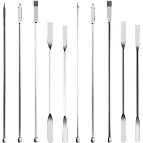 Boao 10 Pcs Stainless Steel Lab Spatulas Double Ended Sampling Scoop | Durable, Rust-Resistant Laboratory Utensils thumbnail 1