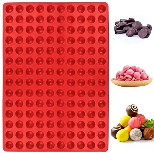 Palksky 140-Cavity Small Round Silicone Mold | 38.4mm (0.9 inch) Cavities for Chocolate, Candy, Dog Treats thumbnail 1