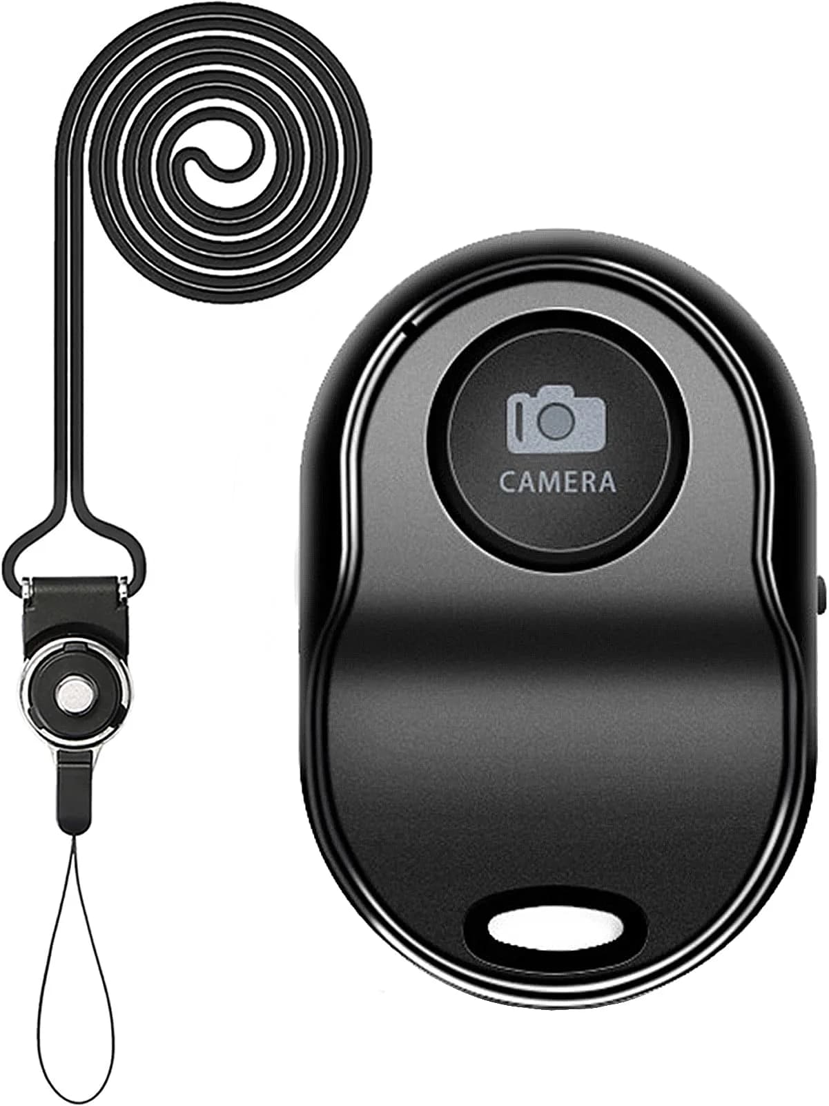 [ASHUTB] Bluetooth 5.0 Remote Shutter for iPhone & Android Camera | Wireless Selfie Button, 50 ft Range, Half-Year Battery (Black) — Black ×