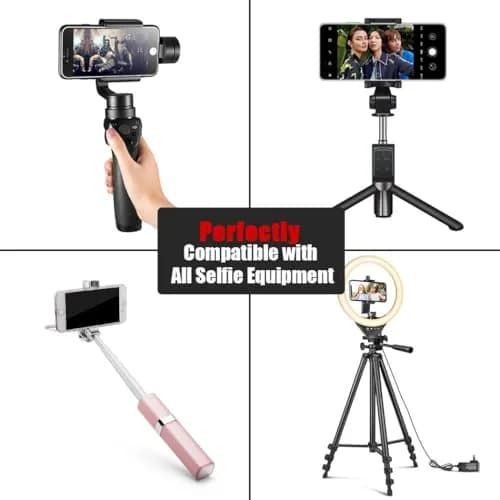 [ASHUTB] Bluetooth 5.0 Remote Shutter for iPhone & Android Camera | Wireless Selfie Button, 50 ft Range, Half-Year Battery (Black) thumbnail 8