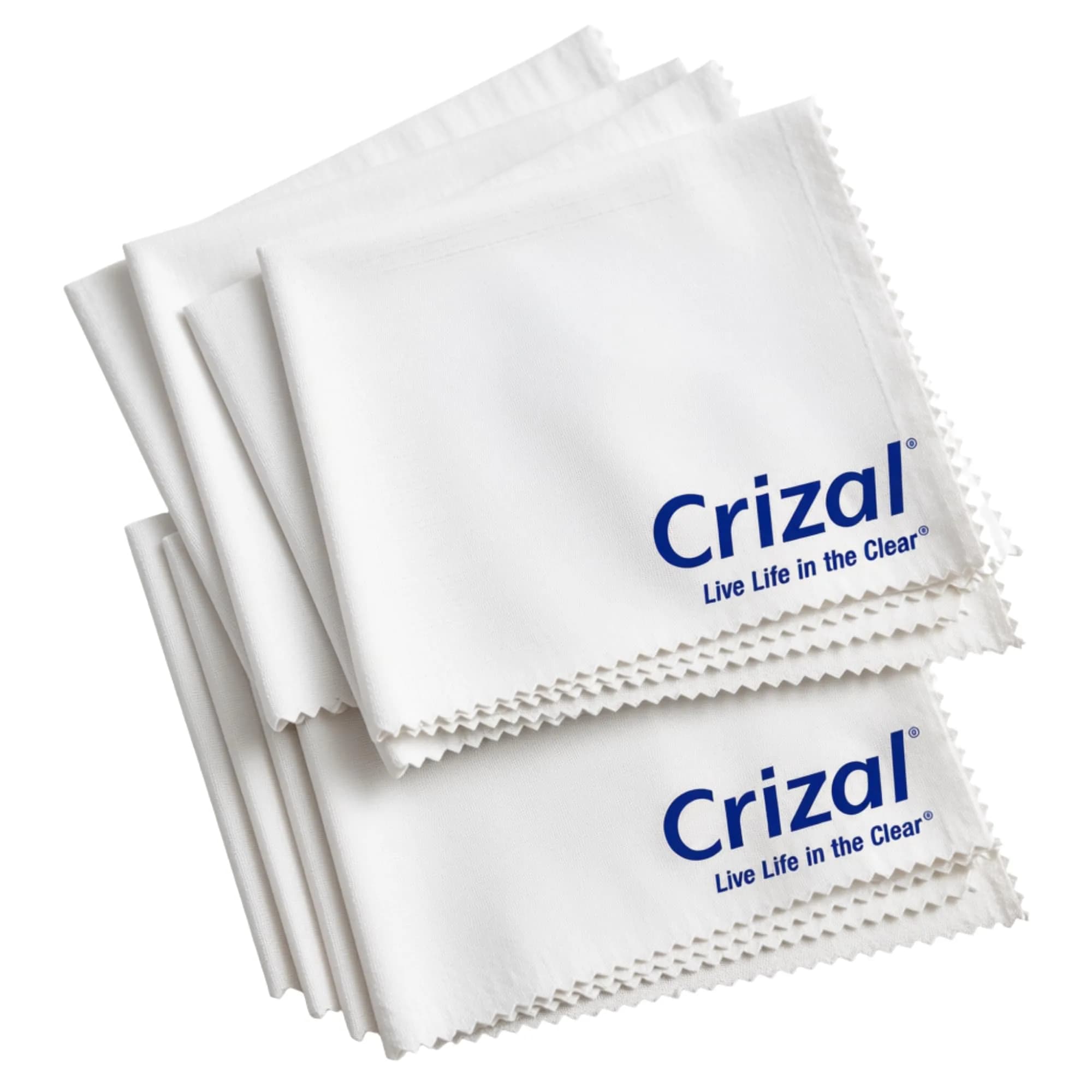 Crizal Eyeglass Cleaning Cloths 8 Pack | Designed & Tested for AR-Coated Lenses - main product image