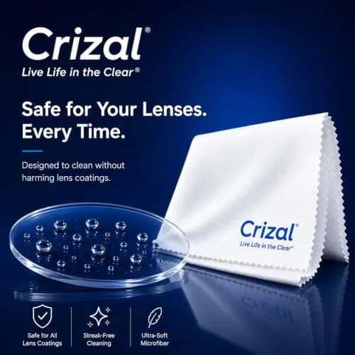 Crizal Eyeglass Cleaning Cloths 8 Pack | Designed & Tested for AR-Coated Lenses thumbnail 2