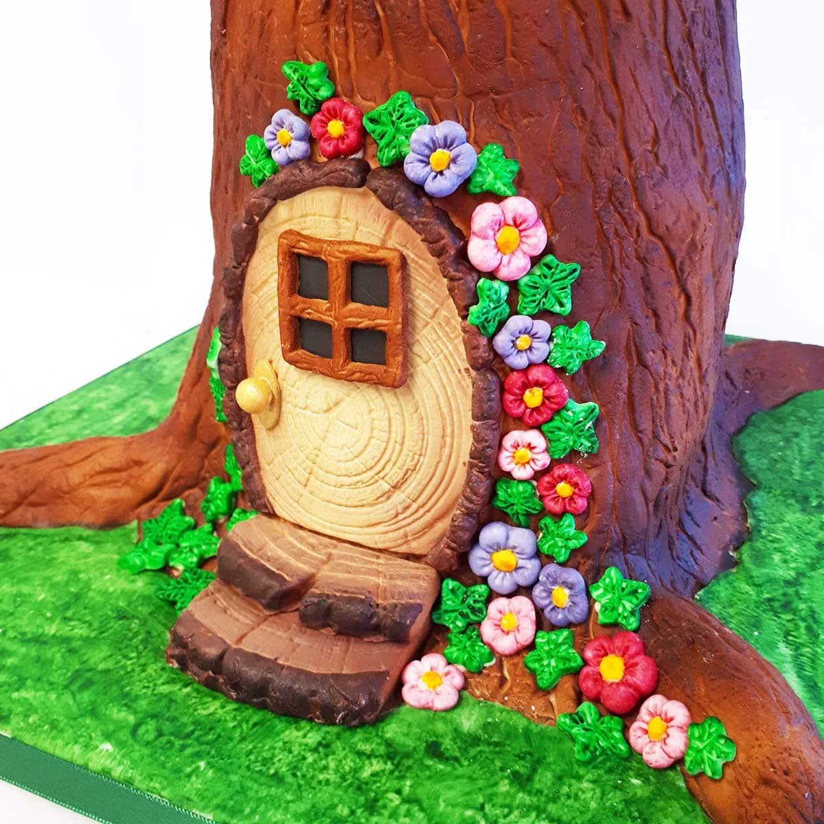 Katy Sue Log Slice Silicone Mold 125mm Diameter x 9mm Depth | Detailed Wood Texture for Fondant & Clay - view 2