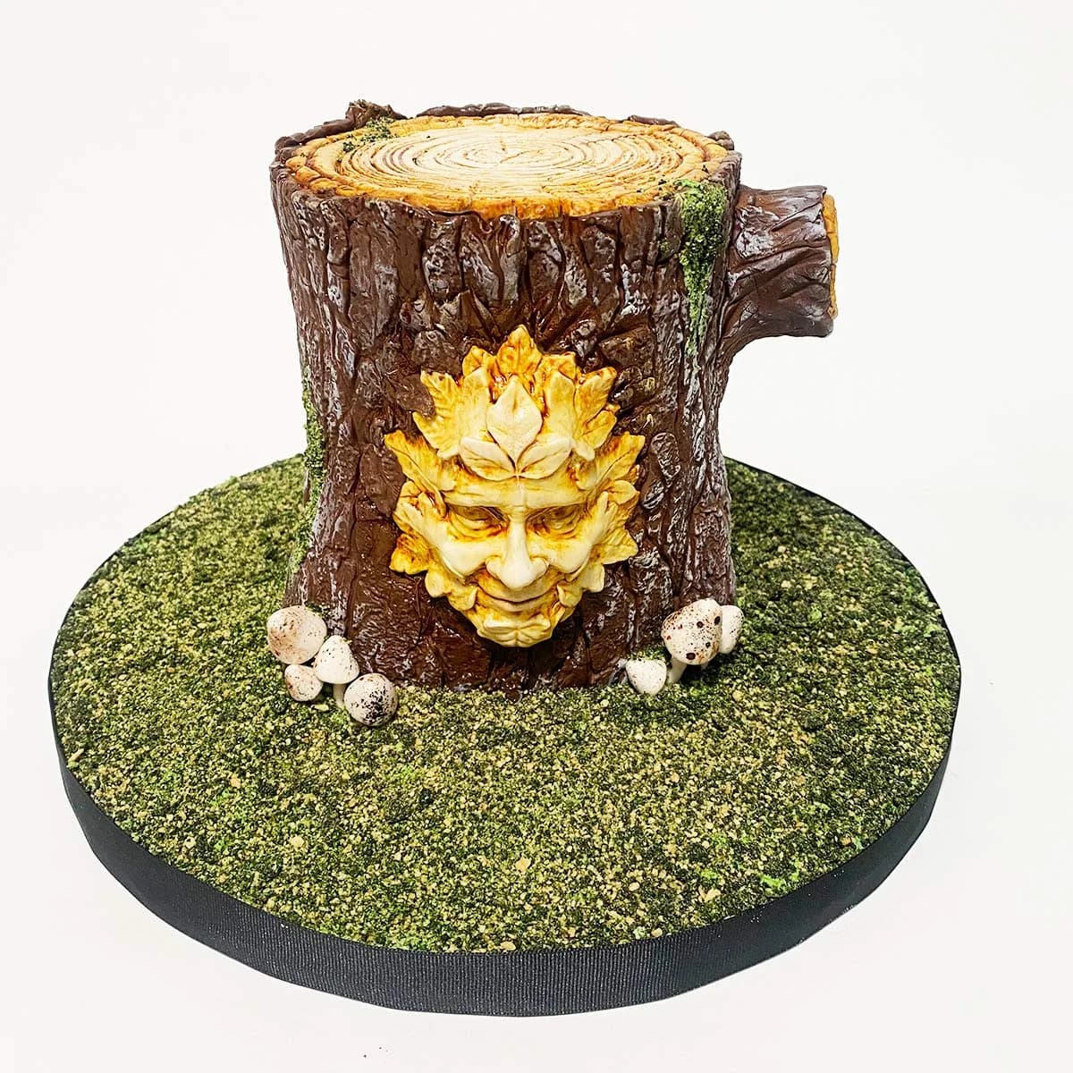 Katy Sue Log Slice Silicone Mold 125mm Diameter x 9mm Depth | Detailed Wood Texture for Fondant & Clay - view 3