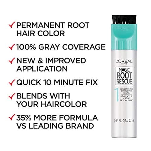 L'Oreal Paris Magic Root Permanent Hair Color Kit, 7 Dark Blonde, Pack of 2 for 10-Minute Gray Coverage thumbnail 2