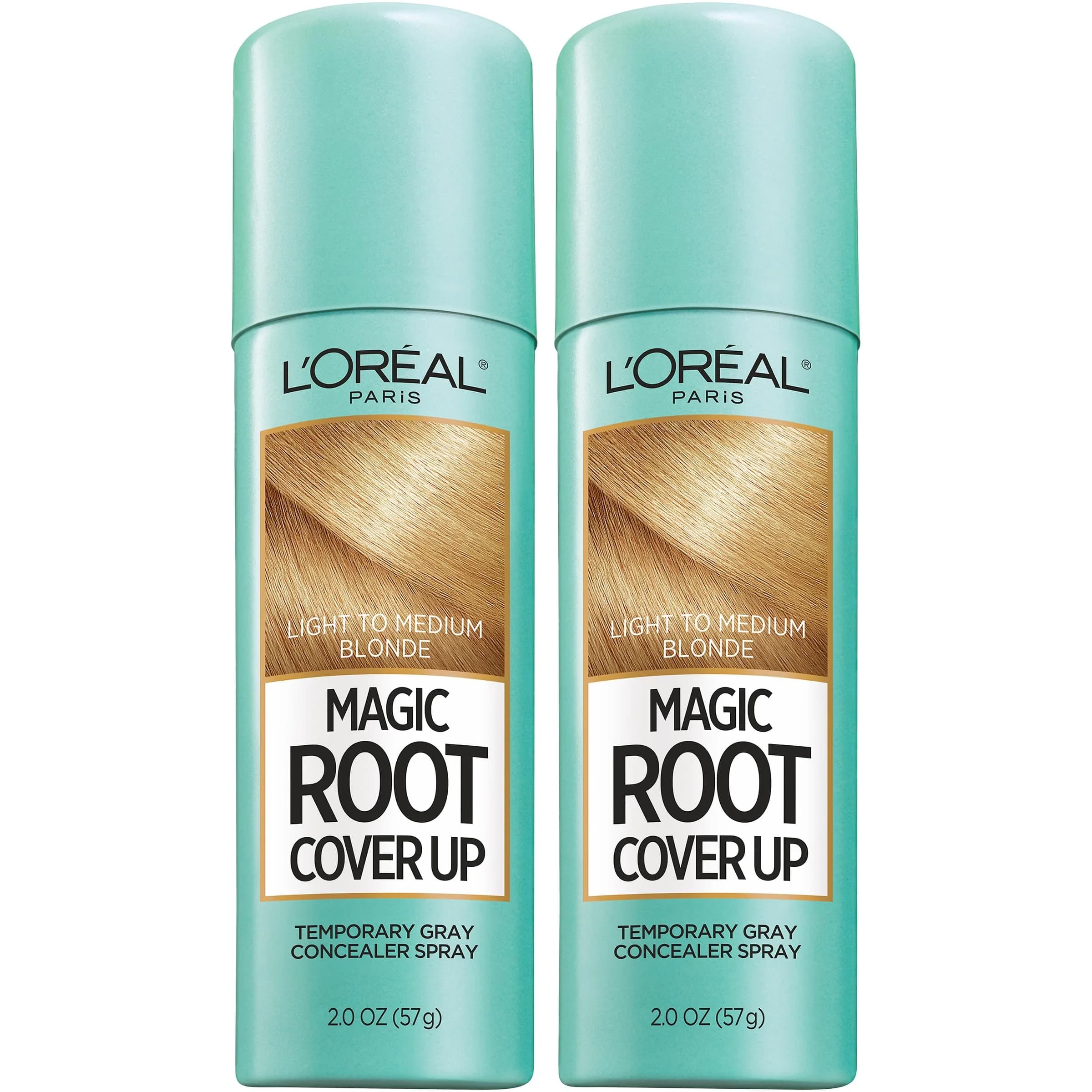 L'Oreal Paris Magic Root Cover Up Spray Light to Medium Blonde (2 x 59ml / 2 x 2oz) | Temporary Gray Concealer - main product image