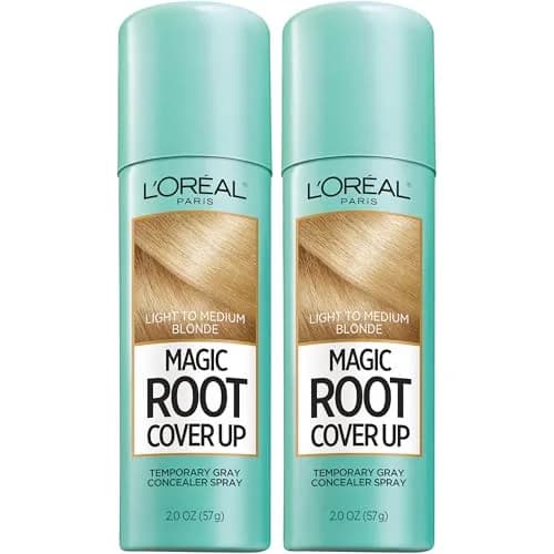 L'Oreal Paris Magic Root Cover Up Spray Light to Medium Blonde (2 x 59ml / 2 x 2oz) | Temporary Gray Concealer thumbnail 1