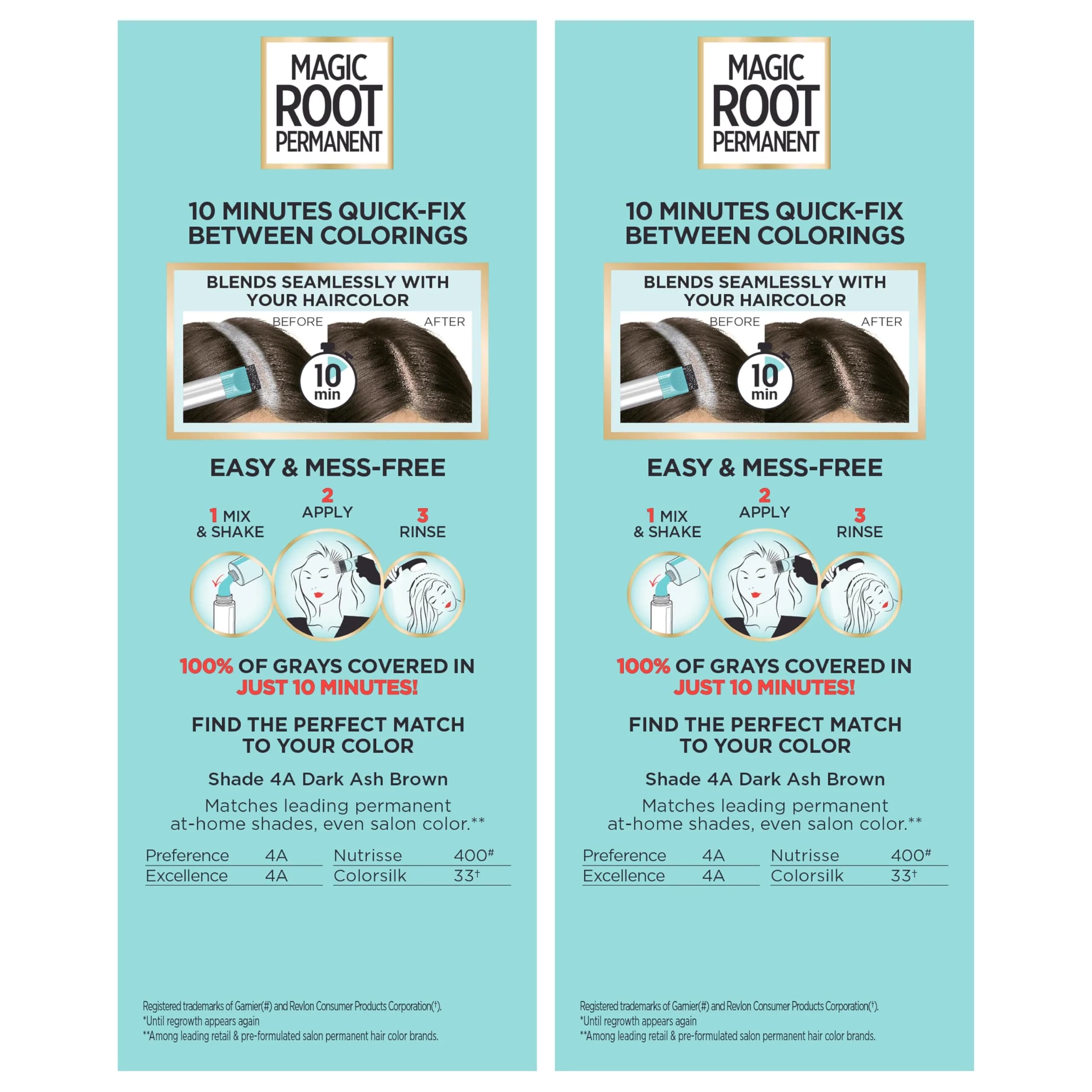 L'Oreal Paris Magic Root 4A Dark Ash Brown Permanent Hair Color Kit - Pack of 2 - view 4