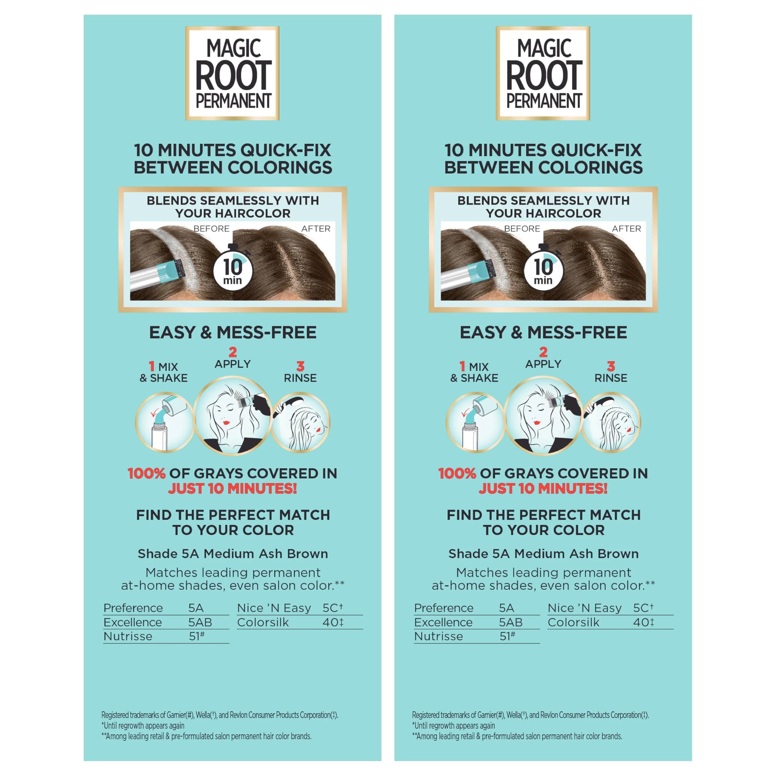 L'Oreal Paris Magic Root Permanent Hair Color Kit 5A Medium Ash Brown, Pack of 2 - view 4