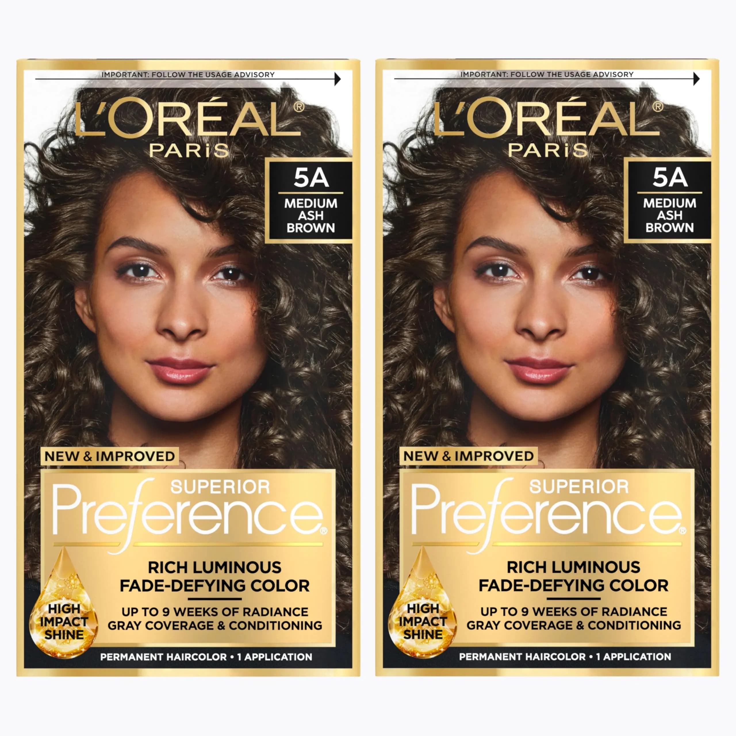 L'Oreal Paris Superior Preference Permanent Hair Color 5A Medium Ash Brown | Fade-Defying Radiance & Gray Coverage - main product image